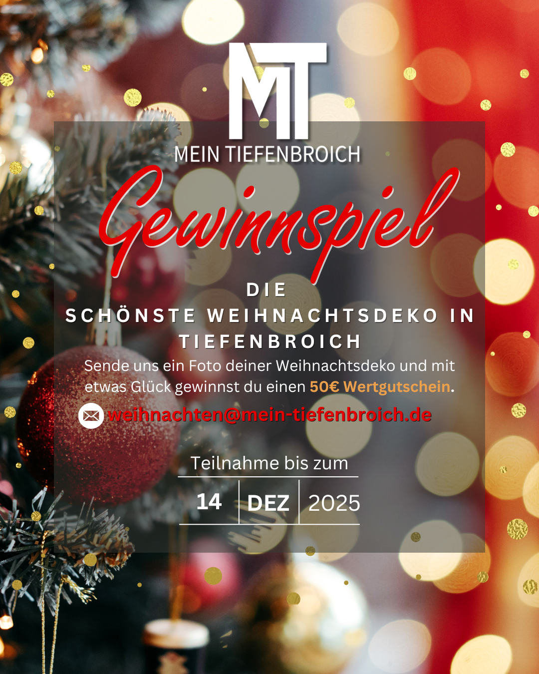 GEWINNSPIEL: Die schönste Weihnachtsdeko in Tiefenbroich